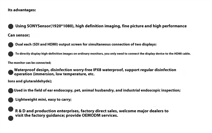 Veterinary HD Endoscope Camera Sony Sensor HDMI Direct Connection Portable Endoscopy Camera Set price